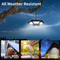 Yomisga Solar Powered Shed Light Daytime Available Solar Pendant Lights Outdoor With Remote Control Timer Motion Sensor 5 Li