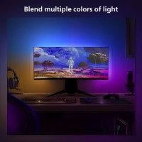 Philips Hue White And Color Ambiance Gradient Pc Led Lightstrip For 24 To 27 Monitors Requires Hue Hub Compatible With Alex