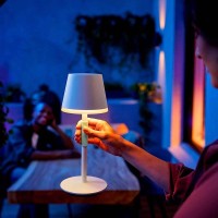 Philips Hue Go Smart Portable Table Lamp White White And Color Ambiance Led Colorchanging Light 1 Pack Indoor And Outdoo