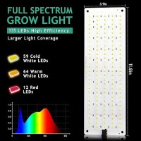 Lbw Led Grow Light Full Spectrum Grow Light With 4 Dimmable Levels And Auto Onoff Timer 135 Leds Plant Grow Lamp For Seedling