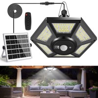 Deogos Solar Shed Light Solar Pendant Light Indoor Outdoor 180 Led 1000Lm Solar Indoor Lights Motion Sensor With Remote Control