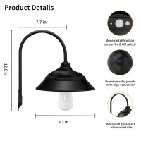 Ufelizor Solar Barn Light Solar Wall Mount Light Outdoor Retro Sconce Light With 3 Lighting Modes & Motion Sensor, Waterproof Solar Farmhouse Light Outdoor For Barn Chicken Coop Garage Shed