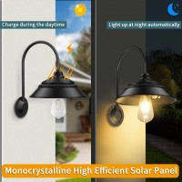 Aqonsie Solar Barn Light Outdoor With 3 Lighting Modes & Motion Sensor Solar Wall Sconces Rustic Solar Chicken Coop Lights, Waterproof Solar Wall Mount Light For Barn/Shed/Farmhouse/Porch