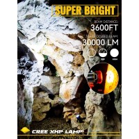 Durapower Rechargeable Spotlight Super Bright 300000 Lumen Led Handheld Spotlight 10000 Mah Long Lasting Ip68 Waterproof Spotl