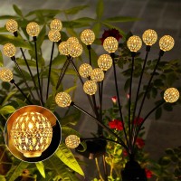 Zfnn Solar Garden Lights - 4 Pack 24 Leds Solar Firefly Lights, Starburst Swaying Lights, Outdoor Waterproof Garden Decorations For Yard Patio Pathway Lawn Mother'S Day Difts