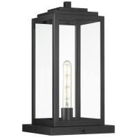 John Timberland Titan Modern Outdoor Pier Mount Light Matte Black 17