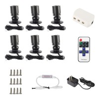 Dedc 6Pcs Led Mini Spot Light 3000K Under Cabinet Lights Mini Spotlights For Showcase Displays Jewelry Model Warm Whiteremot