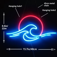 Sunrise Sunset Neon Sign Dimmable Wave Neon Sign Tropical Bedroom Decor Sunrise Neon Sign Surf Room Decor Ocean Neon Sign For Li