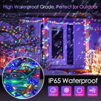 Yilinm Christmas Lights Outdoor, 800 Led 262Ft Plug In Ip67 Waterproof Green Wire Christmas Tree Lights 8 Modes & Timer Fairy String Lights For Xmas House Indoor Yard Holiday Decorations(Multicolor)