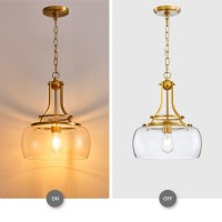 Wuzups Chandelier Rustic Farmhouse Industrial Round Ceiling Pendant Led Light Fixture With Clear Glass Shades For Dining Room Ki