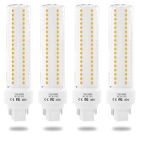 Lustaled Led Gx24Q 4-Pin Base Light Bulb, 12W Gx24 Pl Retrofit Led Recessed Light Natural White 4000K 26W Compact Fluorescent Lamp Replacement For Ceiling Fixtures, 4-Pack (Remove/Bypass The Ballast)