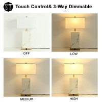 24 White Table Lamp Set Of 2 Touch Control Lamps For Living Room With Usb 3Way Dimmable Bedside Nightstand Lamps Gold Lamp