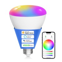 Vocolinc Smart Light Bulbs 1Pack, Rgbw Color Changing Light Bulb Works With Alexa, Apple Homekit & Google Home, Br30 Smart Wifi Led Lights, 2200K-7000K Dimmable, 800 Lumens 9.5W (60W Equivalent) E26