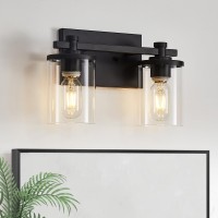 Dadul 3Lights Bathroom Light Fixtures Matte Black Bathroom Vanity Light Fixtures Over Mirror Bathroom Wall Sconces For Bedroo