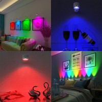 Yuewilai Magnetic Wall Sconce 16 Rgb Colors Dimmable 2 Pack Rechargeable Battery Operated Usb Picture Painting Wall Light With