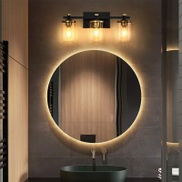 Dadul 3 Light Bathroom Light Fixtures Over Mirror Gold And Black Bathroom Vanity Lights Vintage Industrial Light Fixtures With