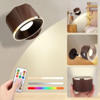 Yuewilai Magnetic Wall Sconce 16 Rgb Colors Dimmable Rechargeable Battery Operated Usb Picture Painting Wall Light With Remote