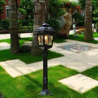 Outdoor Post Light - Outdoor Candelabra Providing A Secure Light At Night - Post Light With An Attractive Appearance - Weatherproof Ip55 - 1 X 60W E27 Bulb,Bulbs Not Included (A)