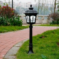 Outdoor Post Light - Outdoor Candelabra Providing A Secure Light At Night - Post Light With An Attractive Appearance - Weatherproof Ip55 - 1 X 60W E27 Bulb,Bulbs Not Included (A)