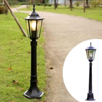 Outdoor Post Light Outdoor Garden Patio Path Lighting Lamp Post Modern Vintage Style Lantern Light Weatherproof Ip55 - 1 X 60W E27 Bulb,Bulbs Not Included (A)