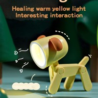 Renxr Mini Night Light For Kids Creative Dog Deer Led Light Portable Cute Animal Lamps For Girl Boy Kids Bedroom Nursery Pink