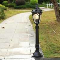 Outdoor Post Light Outdoor Garden Patio Path Lighting Lamp Post Modern Vintage Style Lantern Light Weatherproof Ip55 - 1 X 60W E27 Bulb,Bulbs Not Included (B)