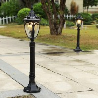 Outdoor Post Light Outdoor Garden Patio Path Lighting Lamp Post Modern Vintage Style Lantern Light Weatherproof Ip55 - 1 X 60W E27 Bulb,Bulbs Not Included (B)