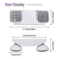 Tanlux Led Emergency Lights With Battery Backup Two Head Adjustable Commercial Emergency Lights Ul Listed Ac 120277V Hardwi