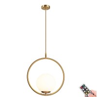 Kefa Modern Not Hardwired Battery Operated Glass Globe Pendant Light Fixtures,Industrial Style Kitchen Island Lighting With White Shade, Wireless Hanging Pendant Light For Living Room Restaurant Bar (