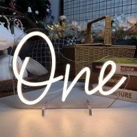 One Year Old Birthday Table Number Neon Sign Desk Lamp Night Light Wedding Letter Led Neon Sign Wedding Table Decorations Neon L