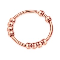 Ursilver Spinner Ring For Women Girls, Sterling Silver Anxiety Rings For Women Rose Gold Fidget Ring For Anxiety For Women Spinner Ring For Anxiety Stress Fidget Relief Anxiety Ring For Women