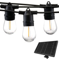 Banord 100Ft Solar String Light Outdoor, Usb Rechargeable Patio Solar Outdoor Lights With Waterproof & Shatterproof Solar Powered Bulbs Hanging Lights For Backyard, Porch, Garden, Cafe, Camping, Party