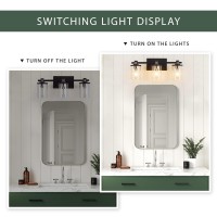 Dadul 3Lights Bathroom Light Fixtures Brushed Nickel Bathroom Vanity Light Fixtures Over Mirror Black Bathroom Wall Sconces F