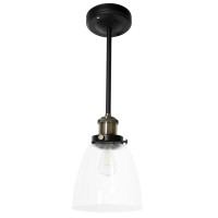 Dream Lighting Rv Interior Pendant Light Fixture 12V Ceiling Lamp With Led Edison Bulb For Camper Trailer Kitchen Island Dining Room - Matte Black, 3500K, No Switch