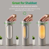 Lediary Kosher Lamp Reading Lamp For Shabbos Silver Table Lamps And Nightlight For Living Room Bedroom T10 Bulb Included 4W