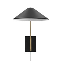 Experience visual comfort and pleasant reflections in your living room bedroom or hallway with the Journey 24 Swing Arm PlugIn or Hardwire Wall Sconce This midcentury modern wall lamp features a compact powdercoated metal backplate and a sleek matte shade