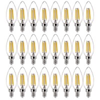 24-Pack B11 Led Candelabra Bulbs, Alampever Dimmable 4.5W (60W Equivlant) Led Chandelier Light Bulbs, E12 Base,2700K Soft White, 450Lm,Cri80