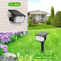 Lansow Solar Spot Lights Outdoor Color Changing 7 Modes4 Pack Christmas Solar Landscape Spotlights Solar Lights Outdoor Wat