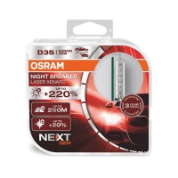 Osram Xenarc Night Breaker Laser D3S, Next Generation, 220% More Brightness, Hid Xenon Bulb, 66340Xnn-Hcb, Duo Box (2 Lamps), White