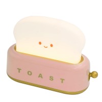 Cute Toast Lamp Room Decor Night Light Led Dimmable Bread Light Rechargeable Desk Lamp With Timer Sleep Lamp For Bedroom Bedsid