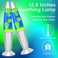 Lazzgan Table Lamp 138Inch Liquid Motion Lamps For Adults Relaxing Soft Light For Kids Mood Night Lights Gifts With Green