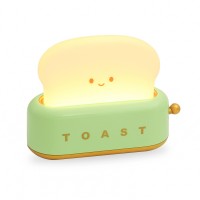 Cute Toast Lamp Smile Face Night Light Led Dimmable Bread Light Rechargeable Desk Decor Lamp With Timer Sleep Lamp For Bedroom