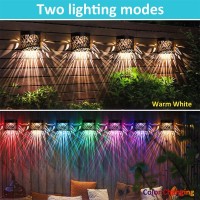 Tijnn Solar Deck Lights-4 Pack Ip65 Waterproof, Led Landscape Lighting Solar Outdoor Light Solar Garden Light, Patio, Backyard, Patio - (Leaf)