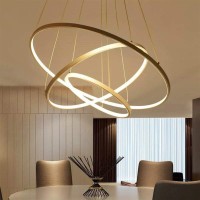 Ceiling Pendant Light , 60W Led Dimmable Chandelier Dining Table Ring Led Dimmable Remote Control Hanging Lamp Living Room Ceiling Light Bedroom Height Adjustable Hanging Lamp Chandelier Modern Chande