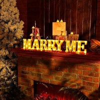 Marry Me Letters Light Proposal Decorations Set Includes 7 Led 63 X 55 Marry Me Sign Romantic Marry Me Light And 1000 Rose