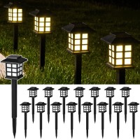 Solpex 16 Pack Solar Outdoor Lights, Solar Path Lights, Solar Walkway Lights Outdoor, Solar Garden Lights, Solar Pathway Lights Outdoor Waterproof For Garden, Yard, Landscape (Warm White)