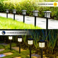 Solpex 16 Pack Solar Outdoor Lights, Solar Path Lights, Solar Walkway Lights Outdoor, Solar Garden Lights, Solar Pathway Lights Outdoor Waterproof For Garden, Yard, Landscape (Warm White)