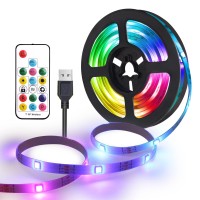 Lmavag Usb Led Light Strip 656Ft Waterproof Led Light Strip Rgb Usb Powered With Remote Control Color Changing Tv Backlights Le