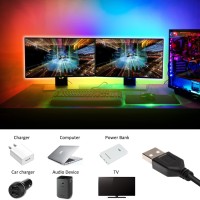 Lmavag Usb Led Light Strip 656Ft Waterproof Led Light Strip Rgb Usb Powered With Remote Control Color Changing Tv Backlights Le