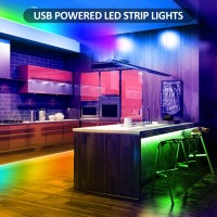 Lmavag Usb Led Light Strip 656Ft Waterproof Led Light Strip Rgb Usb Powered With Remote Control Color Changing Tv Backlights Le